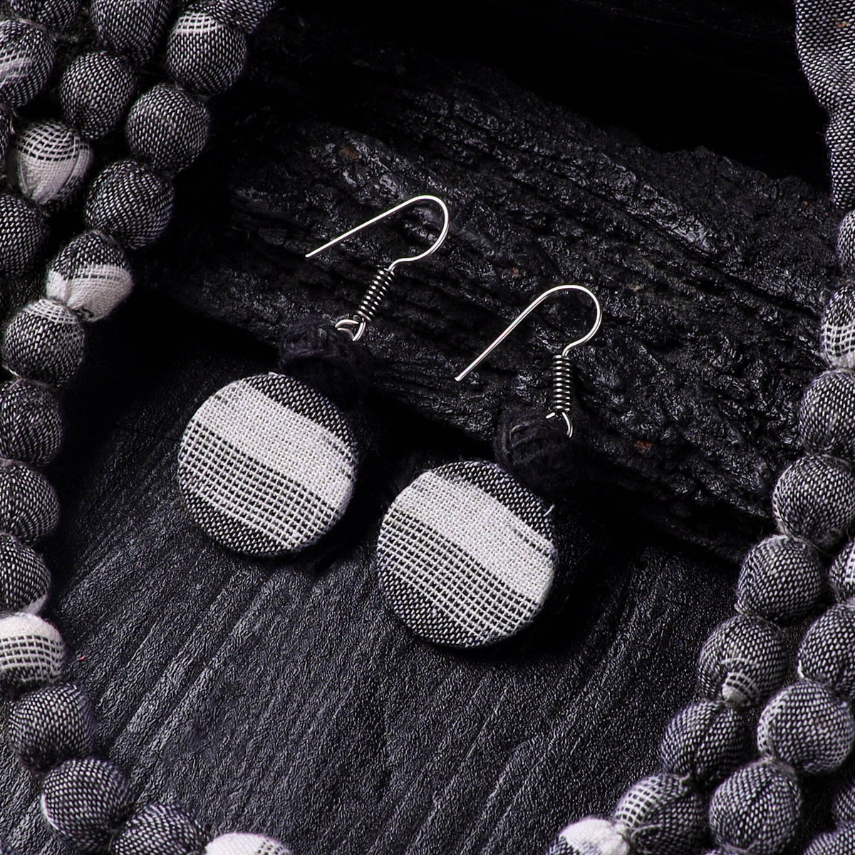Handmade Fabart Beads Necklace & Earrings Set 10