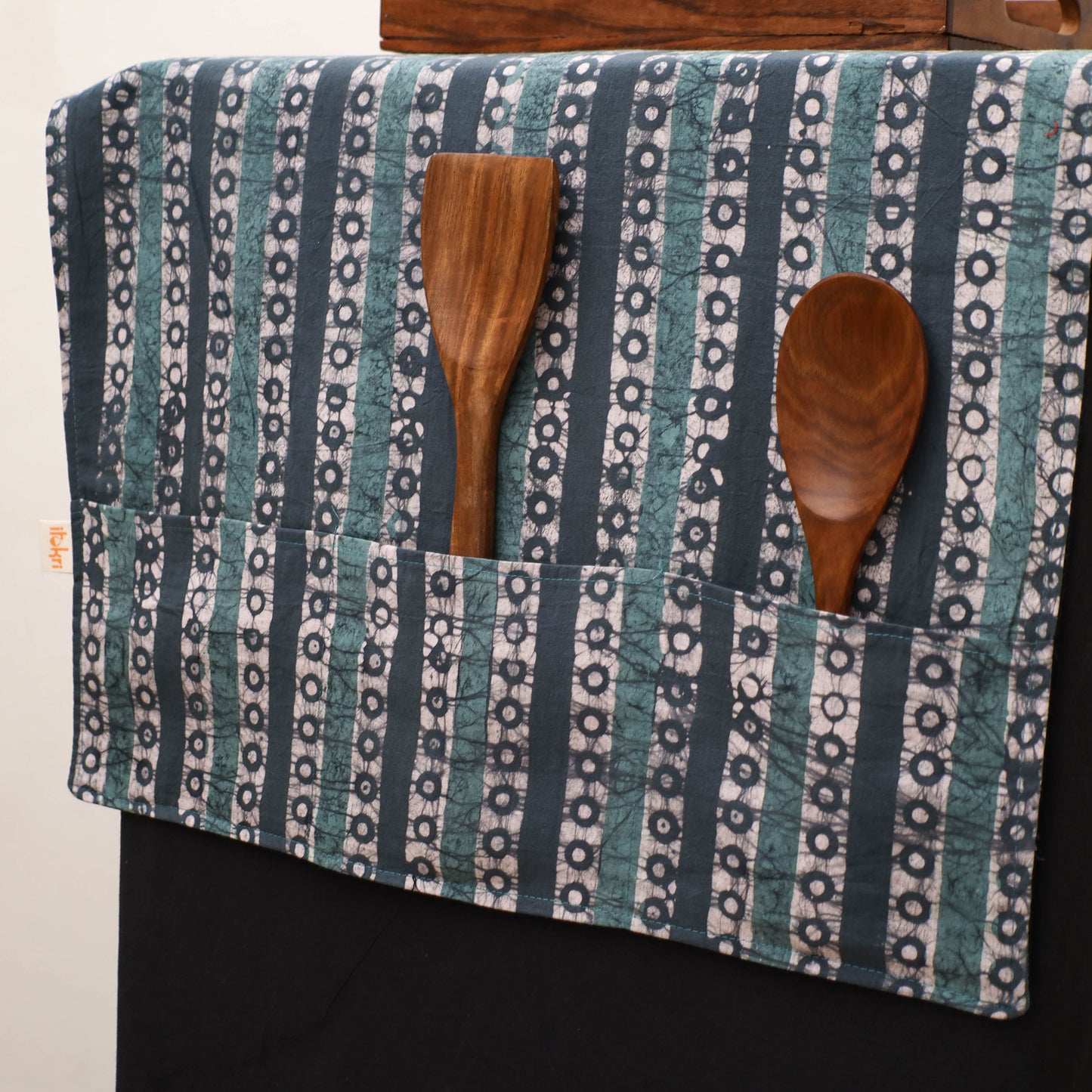 Handmade Fridge Top Cover with Multiple Pockets 33