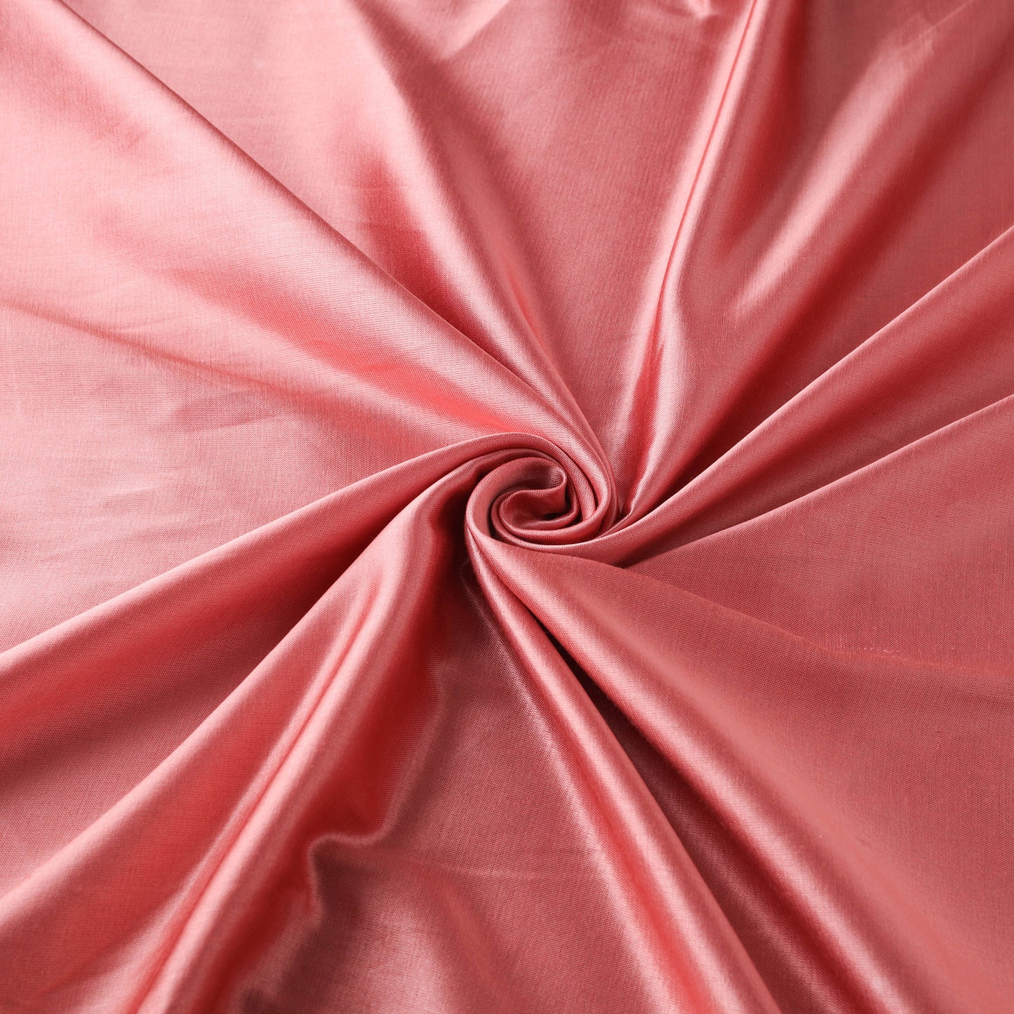 Peach - Pure Mashru Silk Plain Fabric (Width - 45 in)