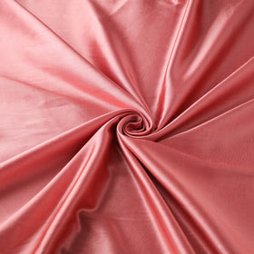 Peach - Pure Mashru Silk Plain Fabric (Width - 45 in)