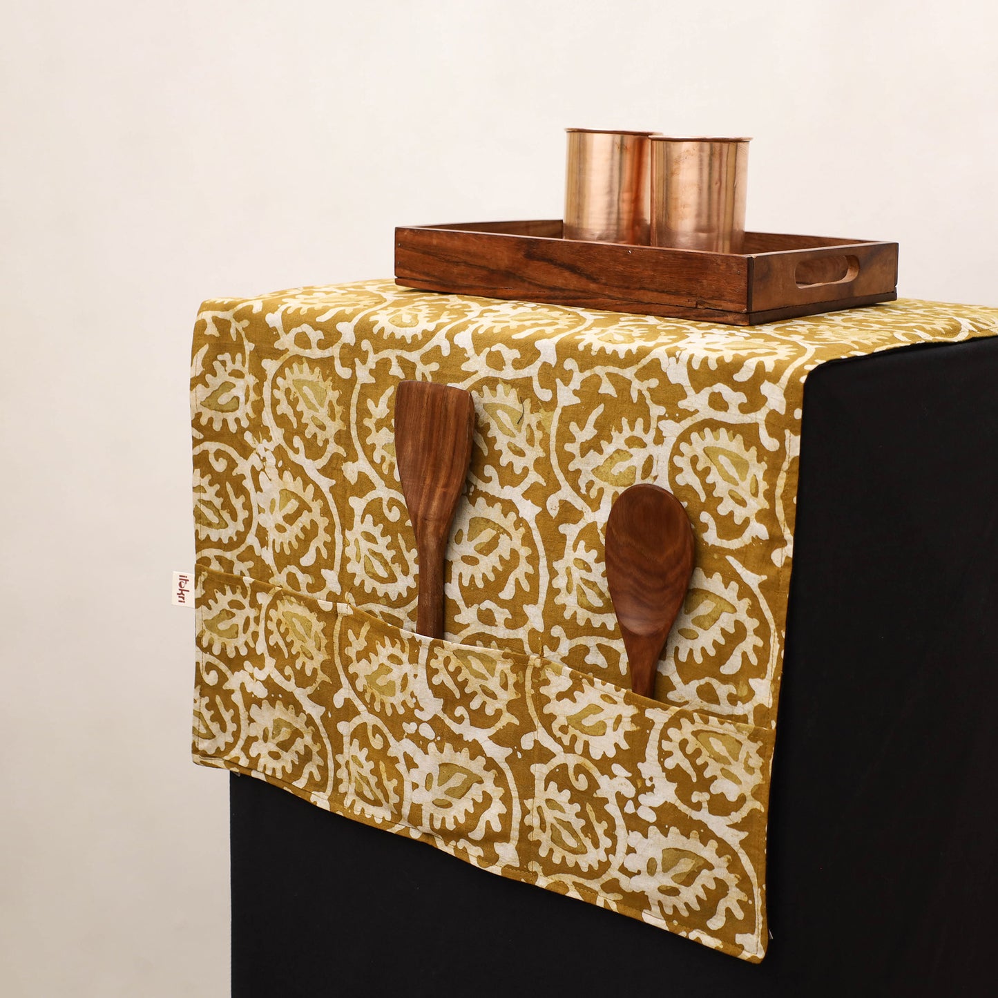 Handmade Fridge Top Cover with Multiple Pockets 34