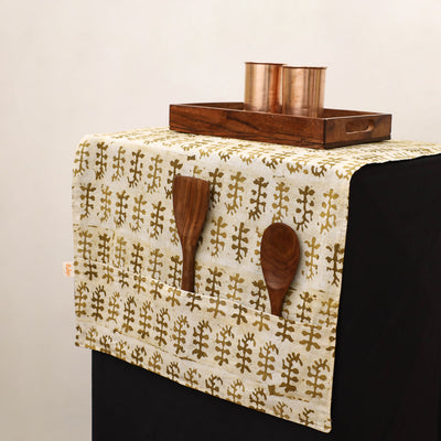 Handmade Fridge Top Cover with Multiple Pockets 35