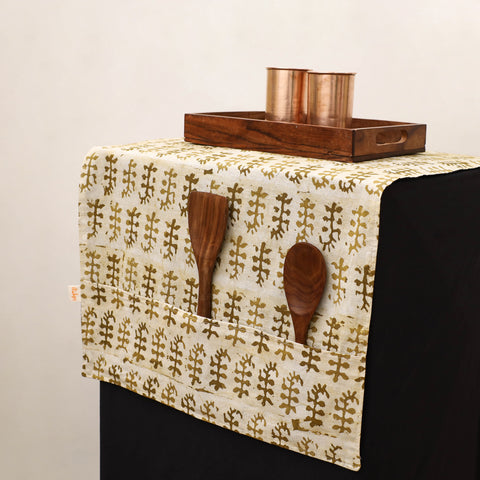 Handmade Fridge Top Cover with Multiple Pockets 35