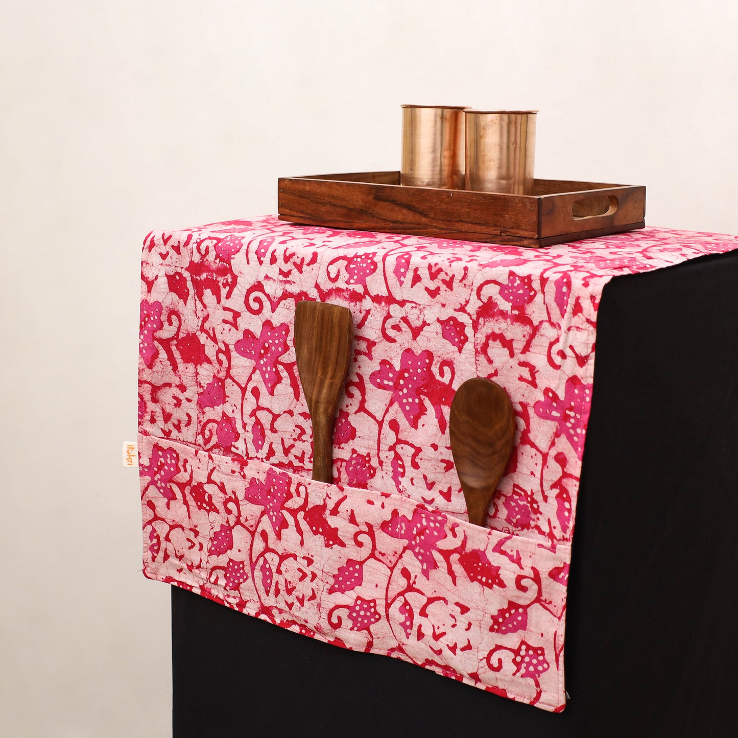 Handmade Fridge Top Cover with Multiple Pockets 36