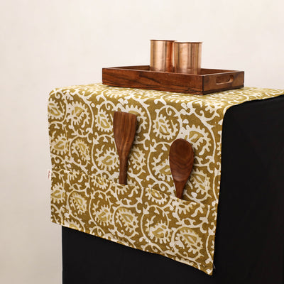 Handmade Fridge Top Cover with Multiple Pockets 37