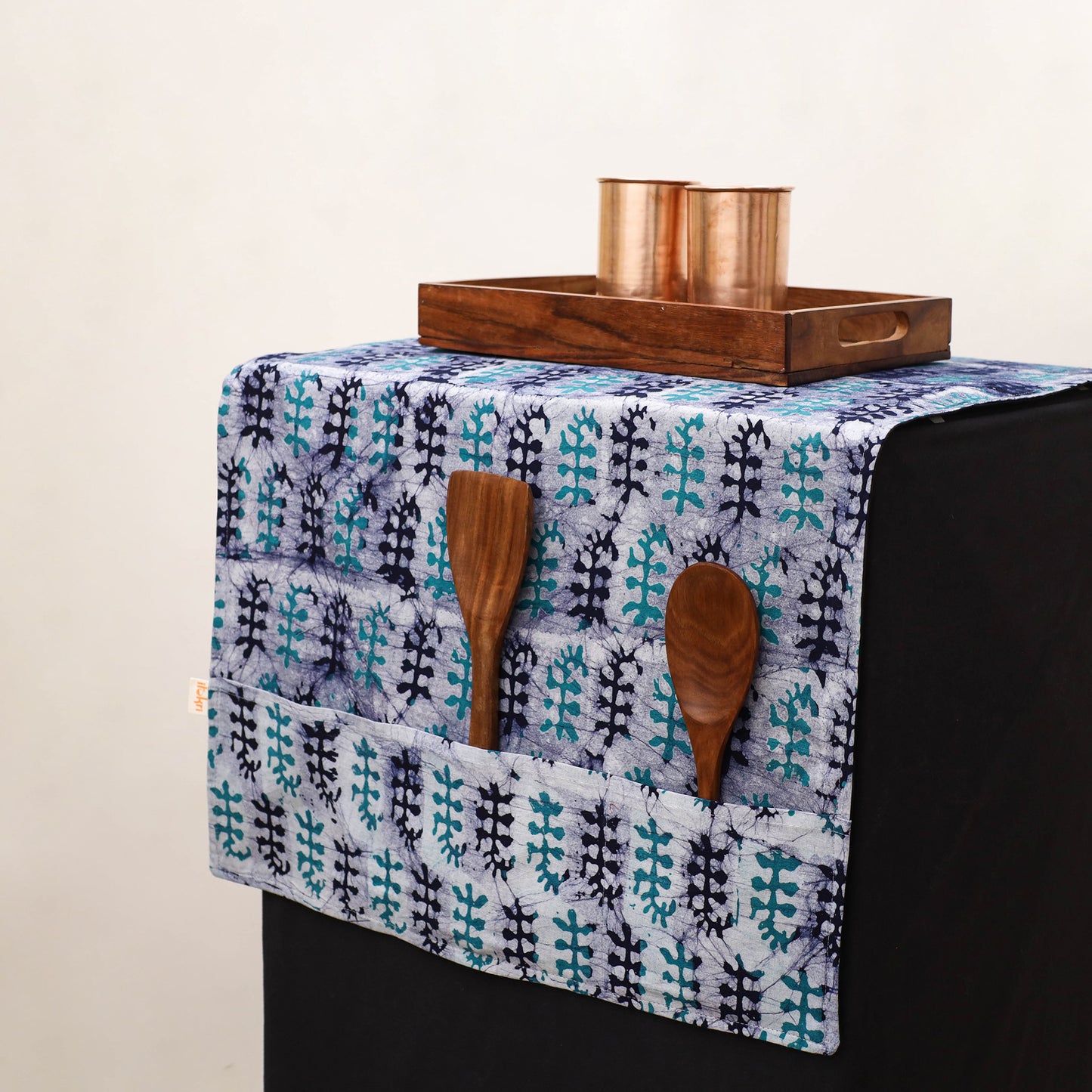 Handmade Fridge Top Cover with Multiple Pockets 38