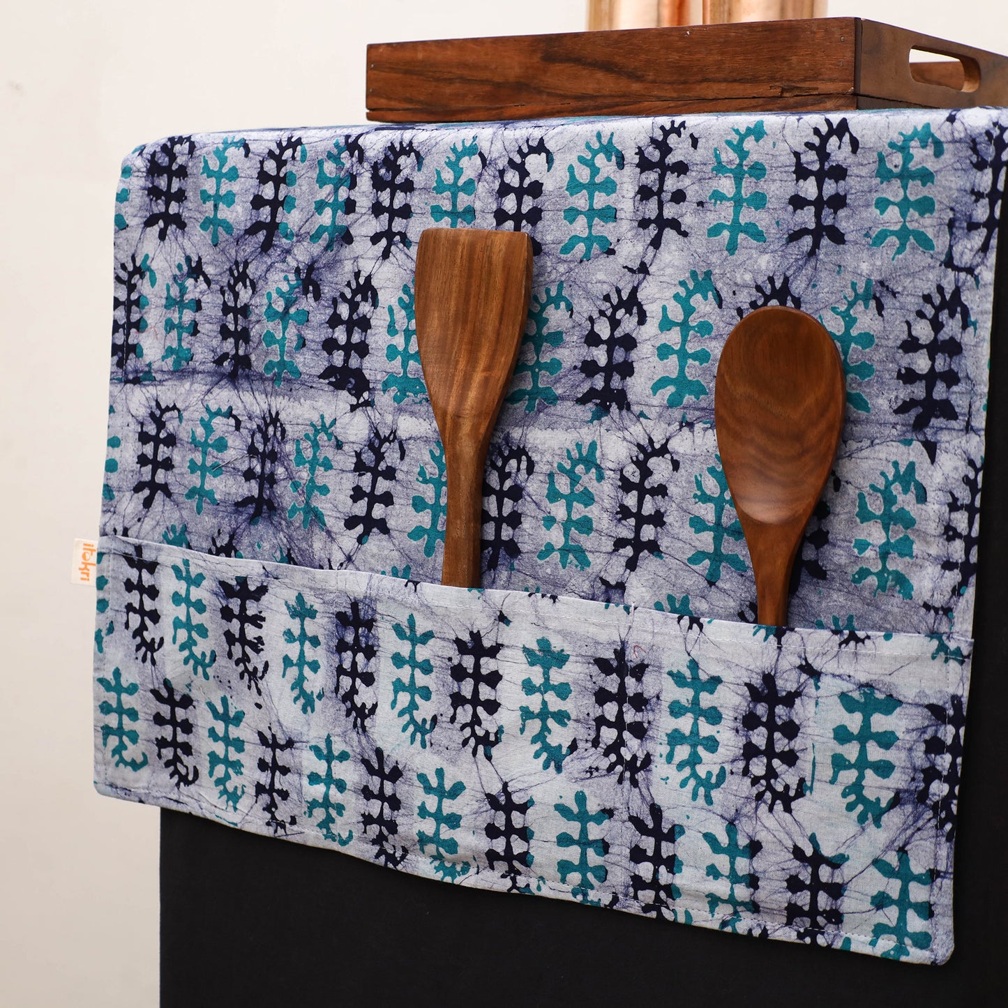 Handmade Fridge Top Cover with Multiple Pockets 38