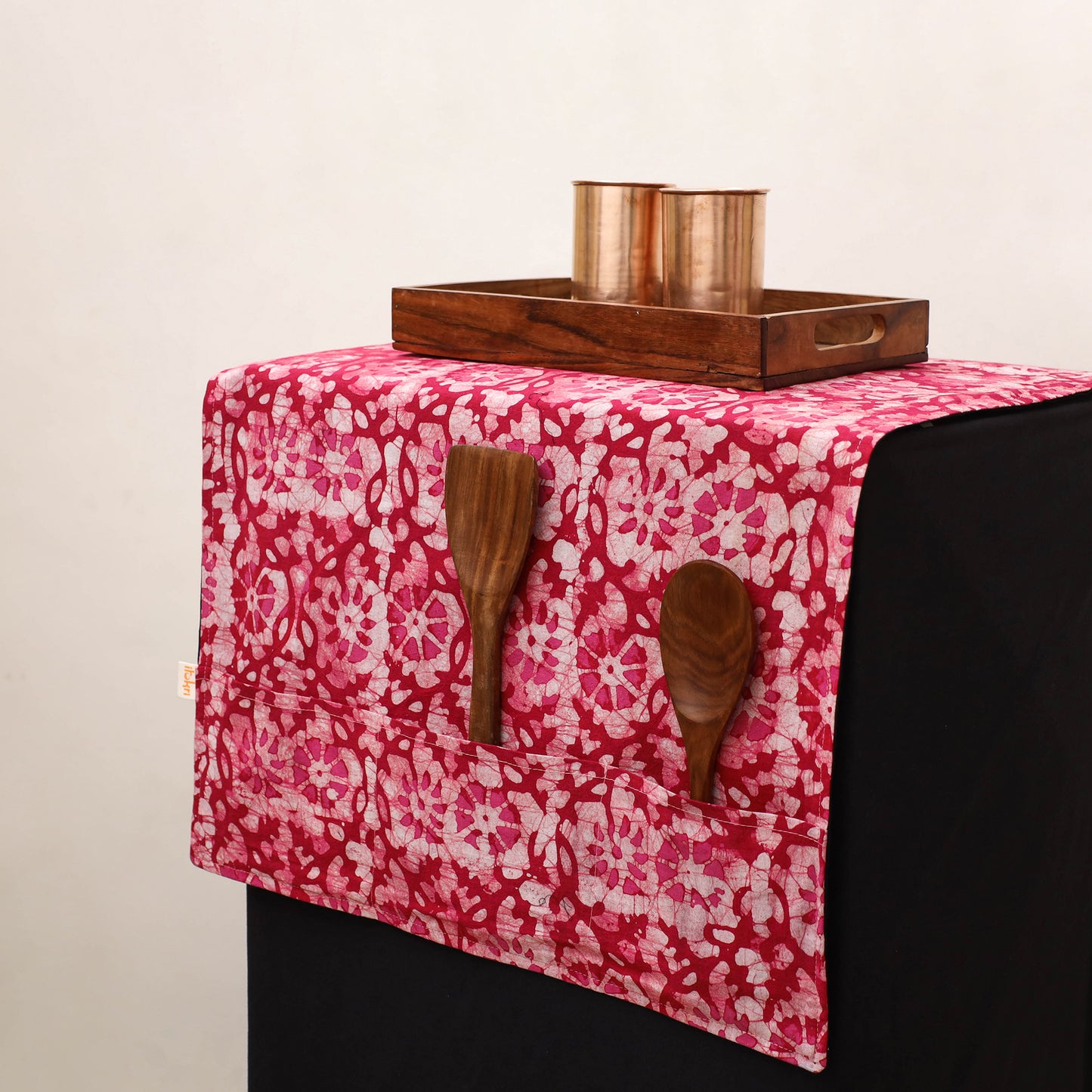 Handmade Fridge Top Cover with Multiple Pockets 39