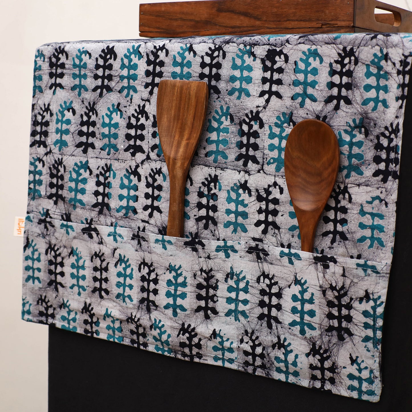 Handmade Fridge Top Cover with Multiple Pockets 40