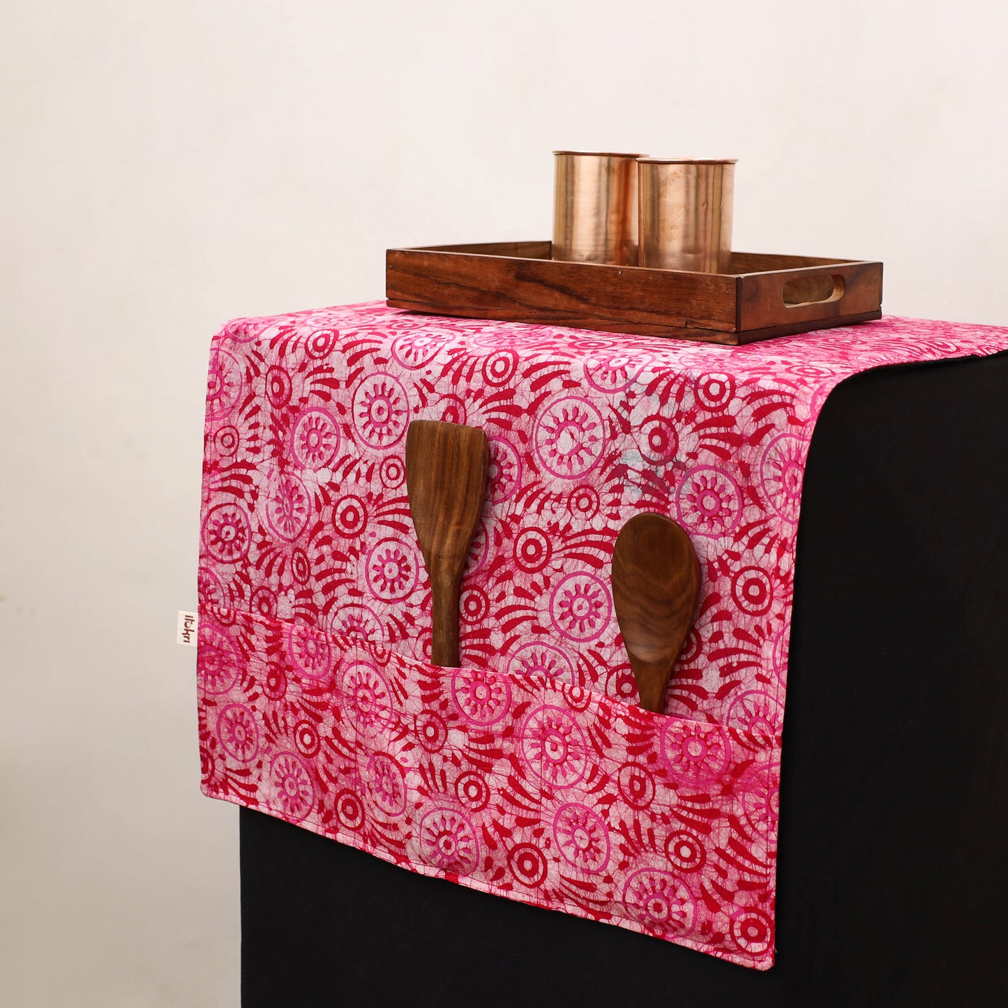 Handmade Fridge Top Cover with Multiple Pockets 41