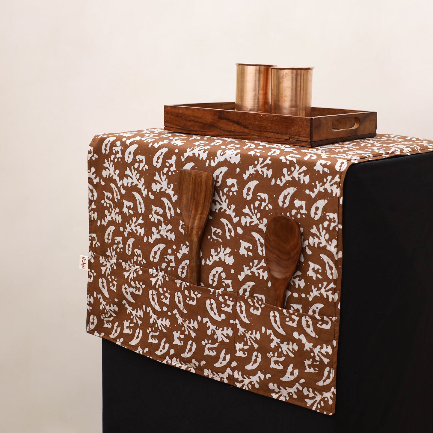Handmade Fridge Top Cover with Multiple Pockets 42