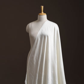 White - Modal Silk Plain Fabric 07
