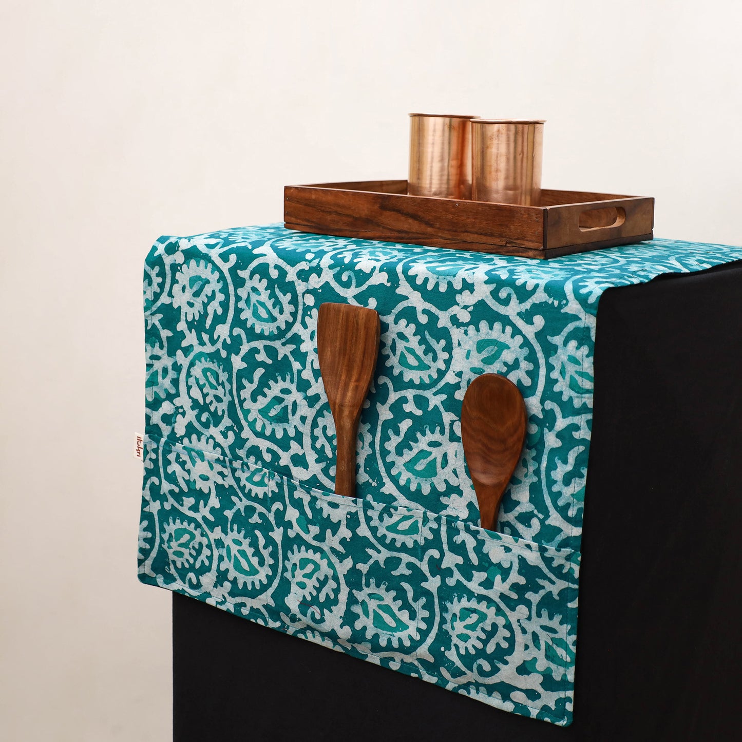 Handmade Fridge Top Cover with Multiple Pockets 45