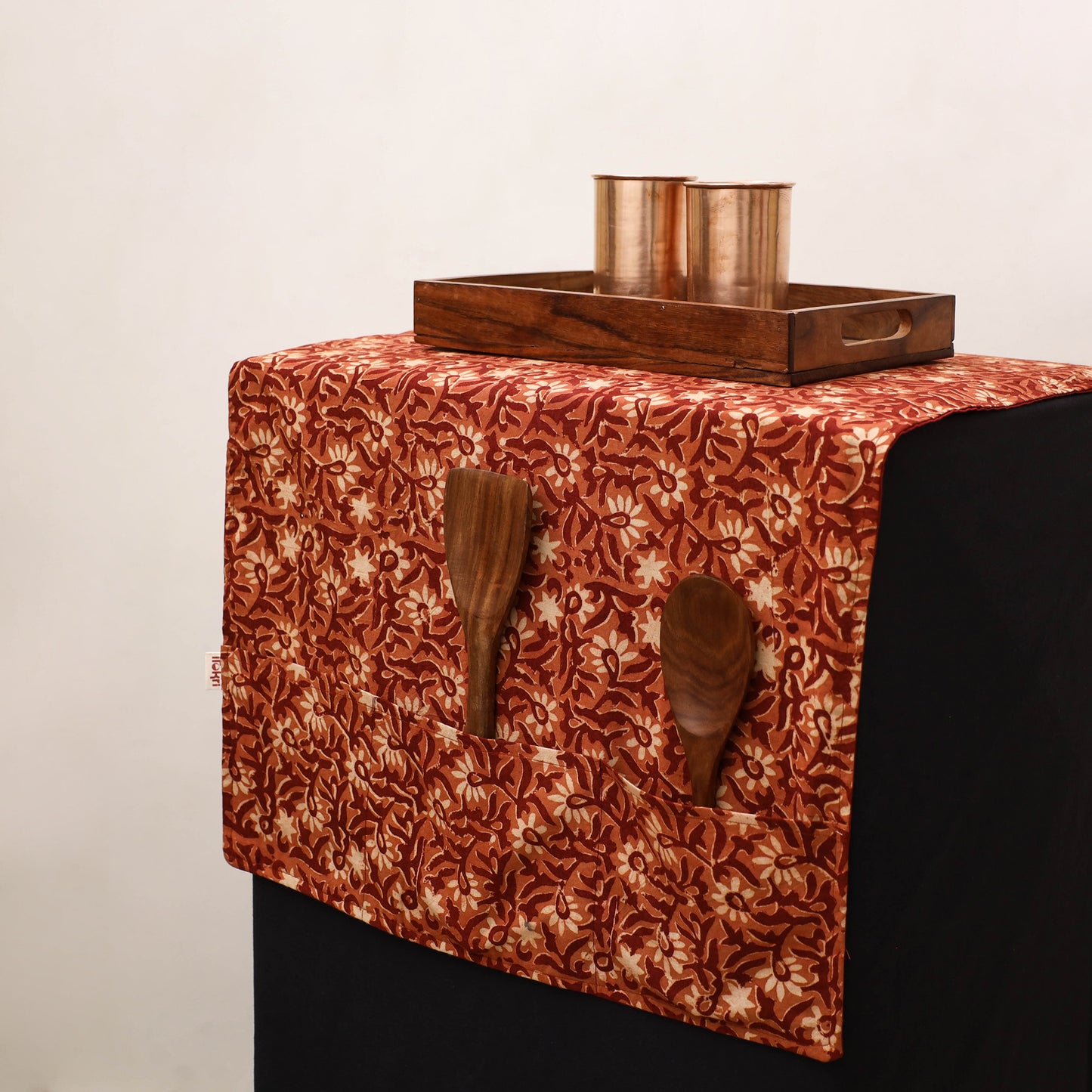 Handmade Fridge Top Cover with Multiple Pockets 46