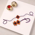 Handmade Thread & Mirror Work Fabart Rakhi with Lumba Set 21