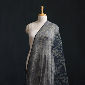 Blue - Bagru Indigo Hand Block Print Kota Doria Natural Dyed Cotton Fabric 05