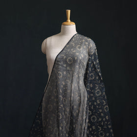 Blue - Bagru Indigo Hand Block Print Kota Doria Natural Dyed Cotton Fabric 06