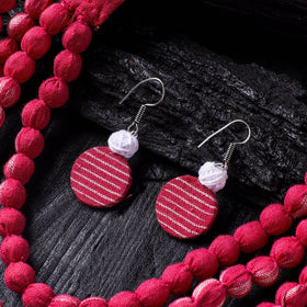 Handmade Fabart Beads Necklace & Earrings Set 25