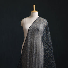Blue - Bagru Indigo Hand Block Print Kota Doria Natural Dyed Cotton Fabric 12