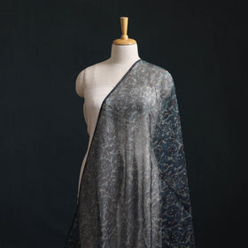 Blue - Bagru Indigo Hand Block Print Kota Doria Natural Dyed Cotton Fabric 19