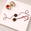 Handmade Thread & Mirror Work Fabart Rakhi with Lumba Set 32