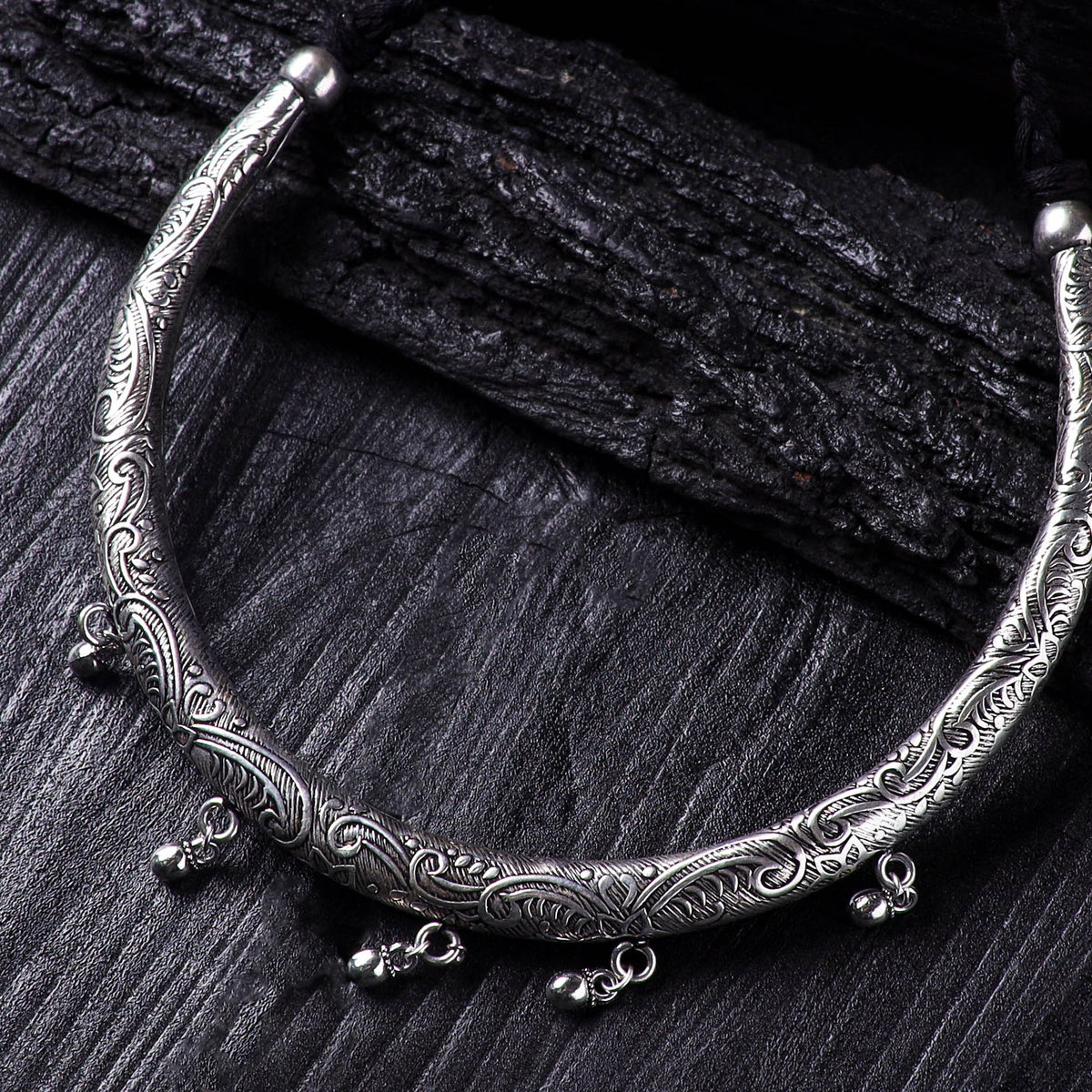 Grey - Handmade German Silver Hasli Necklace 31