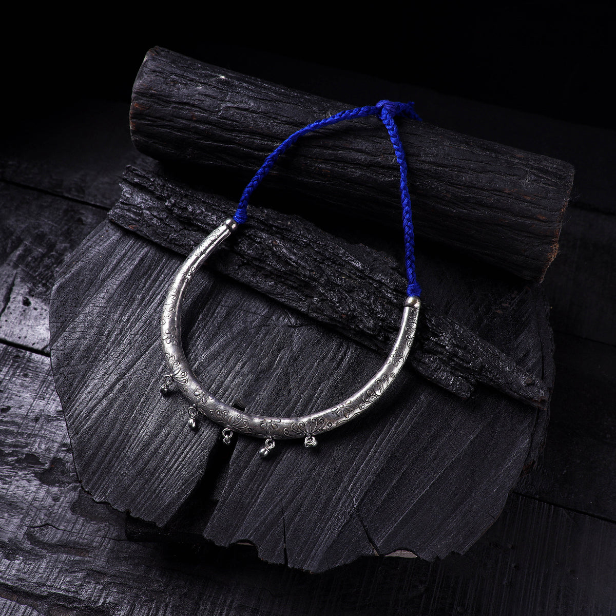 Grey - Handmade German Silver Hasli Necklace 32