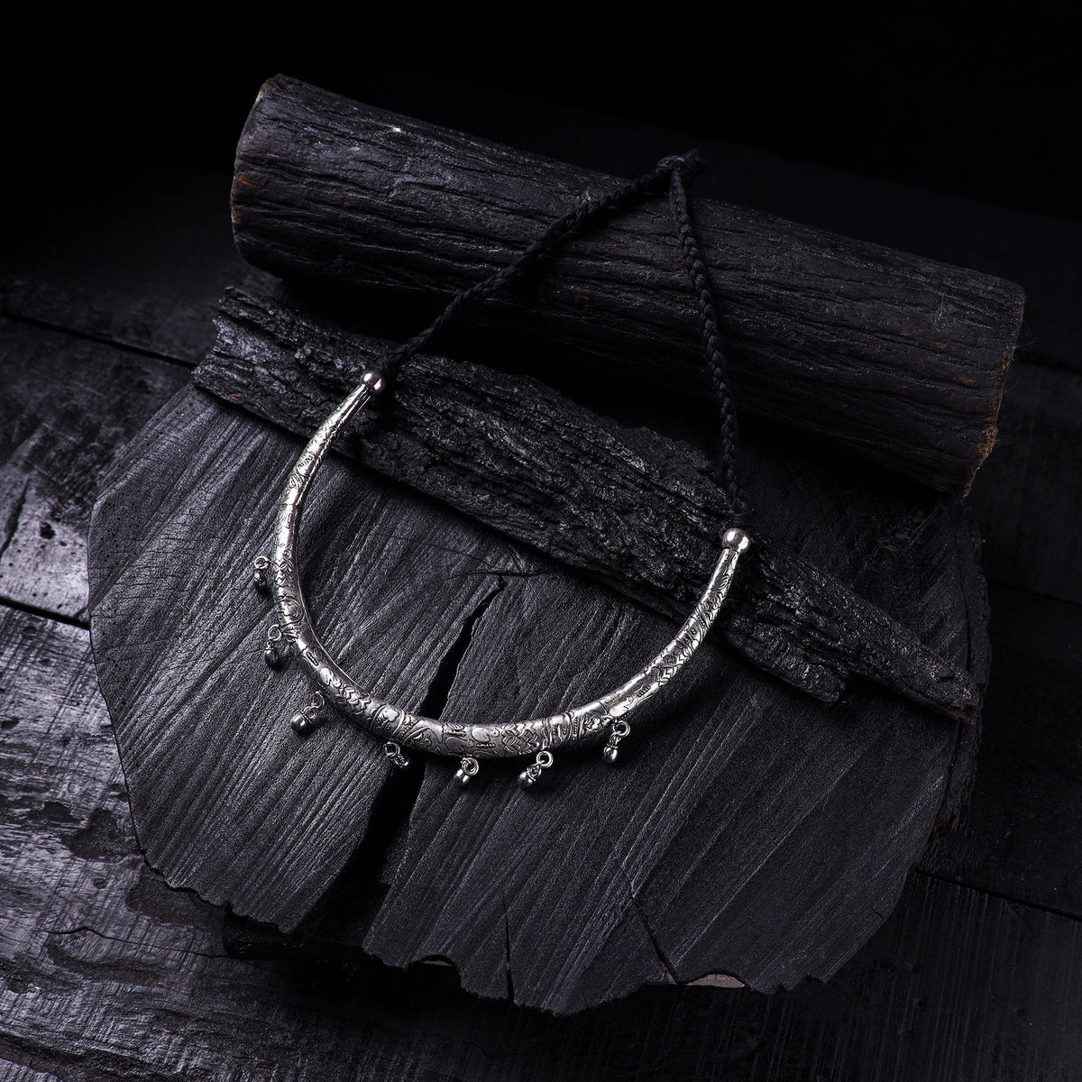 Grey - Handmade German Silver Hasli Necklace 33
