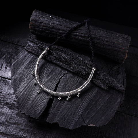 Grey - Handmade German Silver Hasli Necklace 33