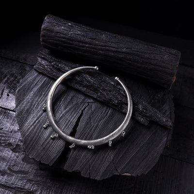 Grey - Handmade German Silver Hasli Necklace 35