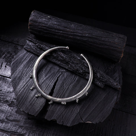 Grey - Handmade German Silver Hasli Necklace 35