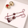 Handmade GS Beads & Kundan Work Fabart Rakhi with Lumba Set 38