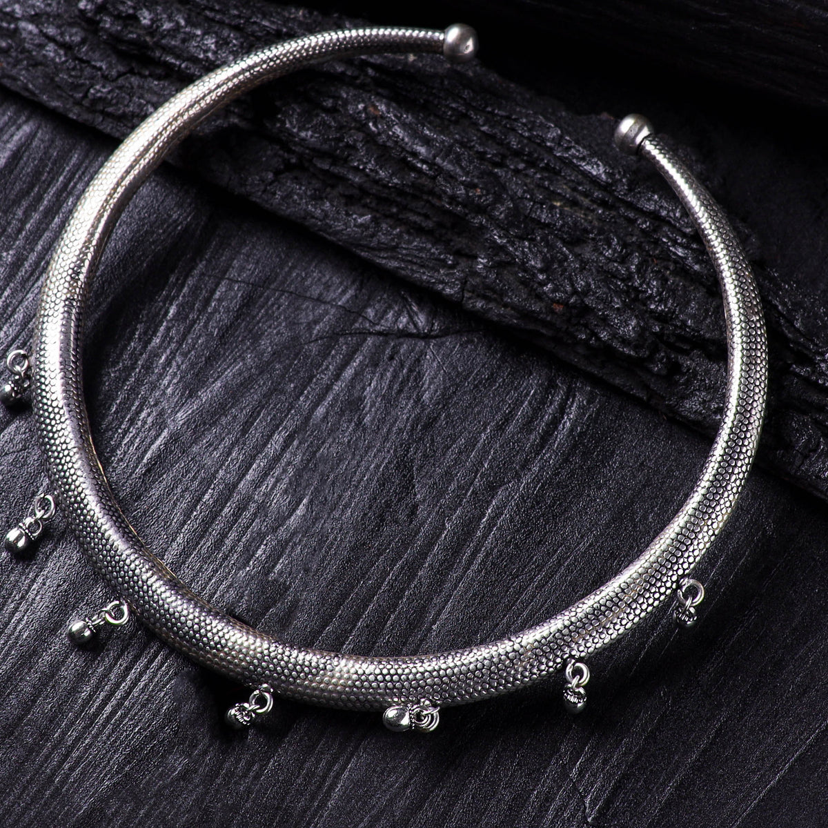 Grey - Handmade German Silver Hasli Necklace 35
