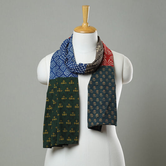 Patchwork Block Printed Cotton Stole 21