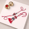 Handmade GS Beads & Kundan Work Fabart Rakhi with Lumba Set 39