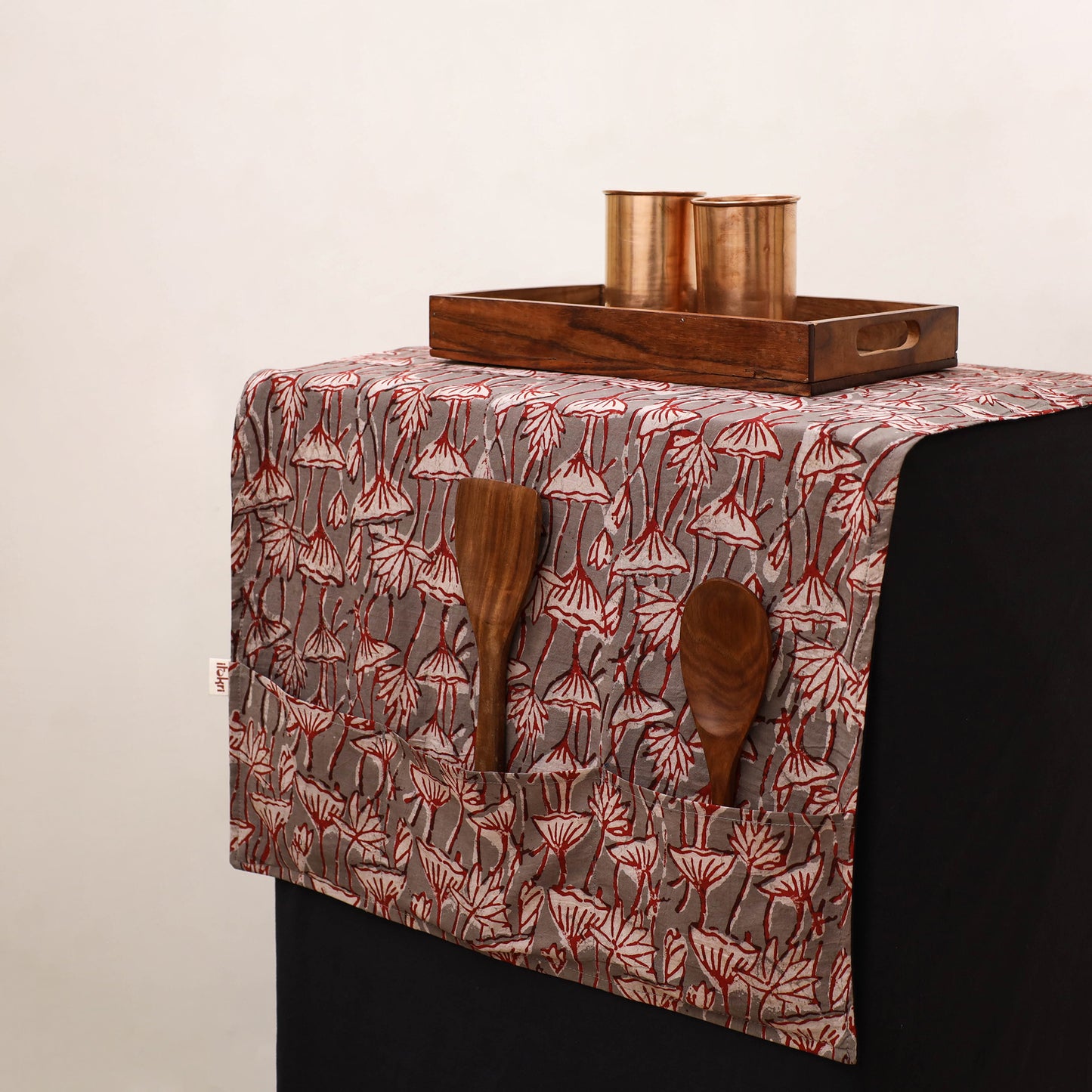 Handmade Fridge Top Cover with Multiple Pockets 72