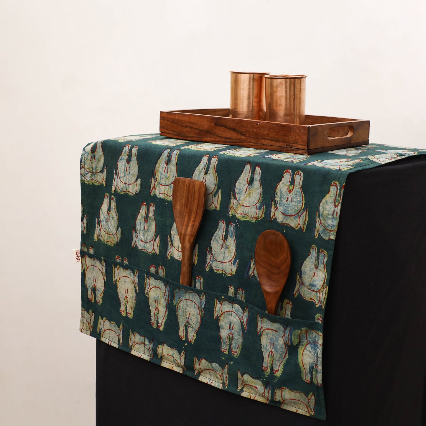 Handmade Fridge Top Cover with Multiple Pockets 73