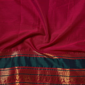 Pink - Dharwad Cotton Fabric with Border 02
