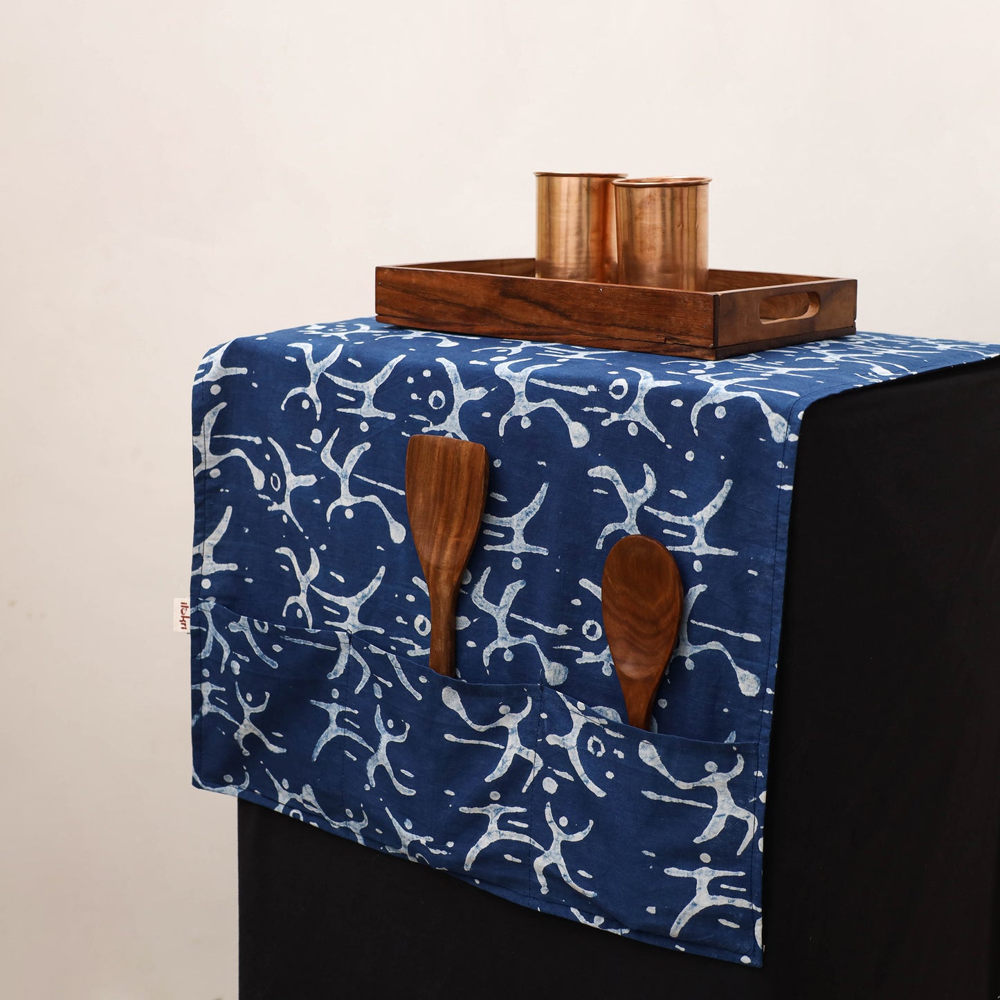 Handmade Fridge Top Cover with Multiple Pockets 75