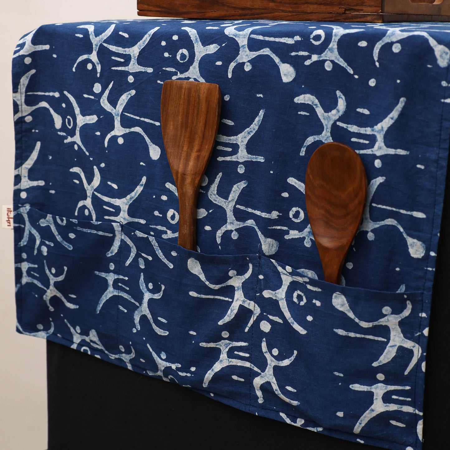 Handmade Fridge Top Cover with Multiple Pockets 75