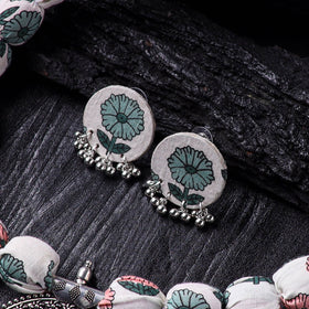 Handmade Fabart Beads Gs Pendant Necklace with Earrings Set 06