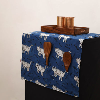 Handmade Fridge Top Cover with Multiple Pockets 76
