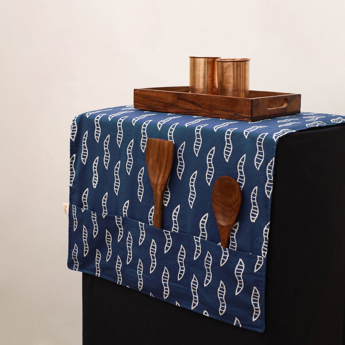 Handmade Fridge Top Cover with Multiple Pockets 77