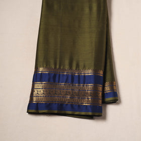 Green - Dharwad Cotton Fabric with Border 06