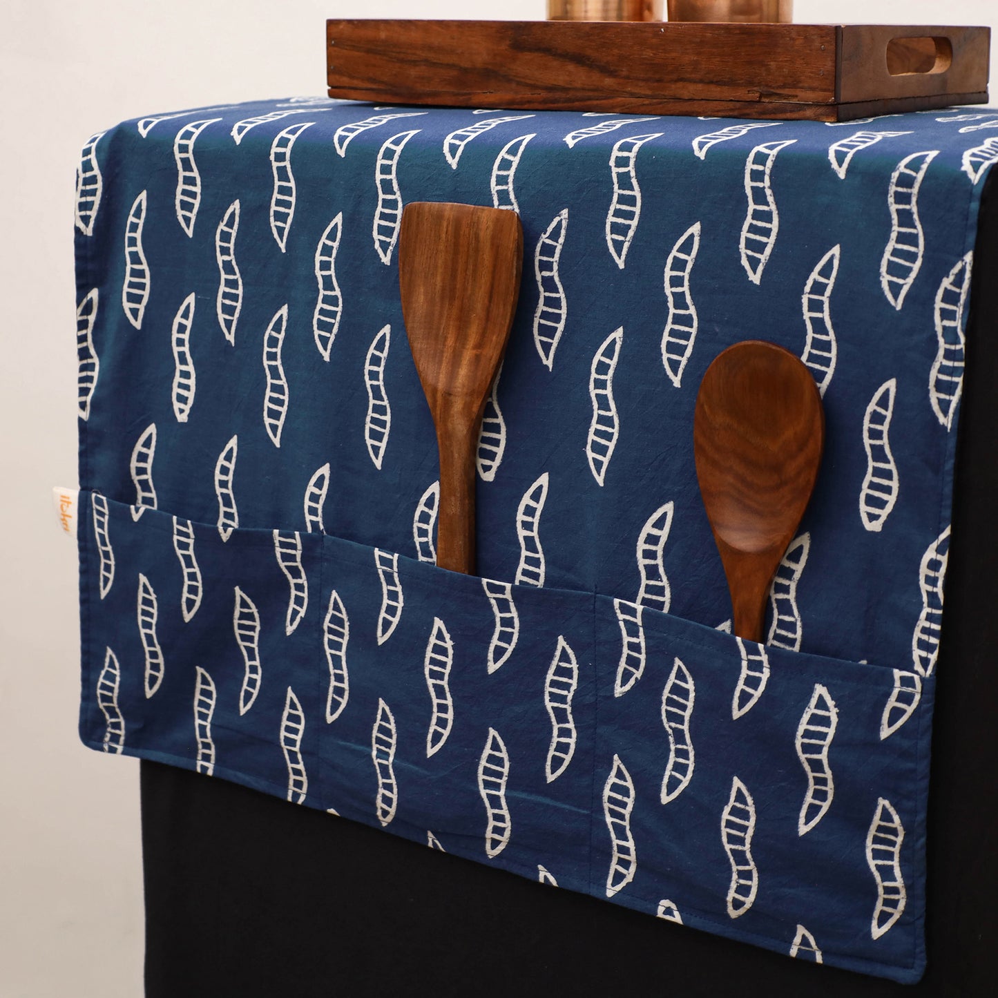 Handmade Fridge Top Cover with Multiple Pockets 77