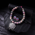 Handmade Fabart Beads Gs Pendant Necklace with Earrings Set 08