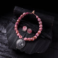 Handmade Fabart Beads Gs Pendant Necklace with Earrings Set 10
