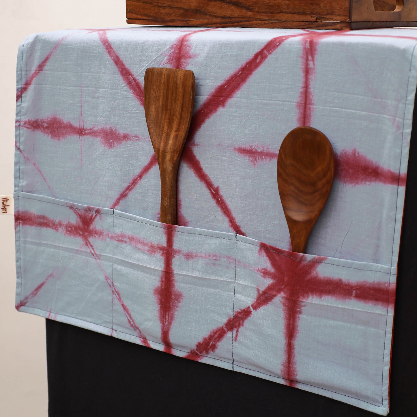Handmade Fridge Top Cover with Multiple Pockets 79