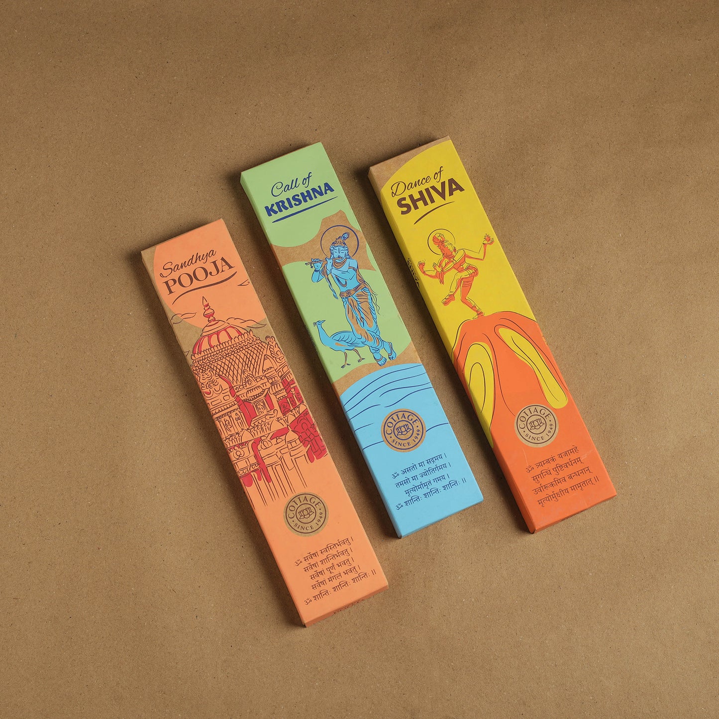 Sri Aurobindo Ashram Natural Incense Stick Box (Set of 3) 14