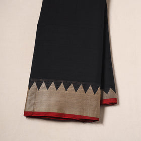 Black - Dharwad Cotton Fabric with Border 09